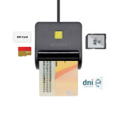 LECTOR DE DNI Y TARJETAS AISENS ASCR-SN02SD-BK/ NEGRO