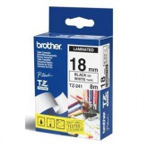 CINTA BROTHER ORIG.TZS241 BLANCO/NEGRO 18MM