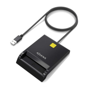 LECTOR DE DNI Y TARJETAS USB AISENS NEGRO ASCR-SN06-BK