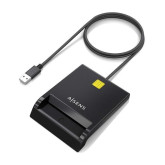 LECTOR DE DNI Y TARJETAS USB AISENS NEGRO ASCR-SN06-BK