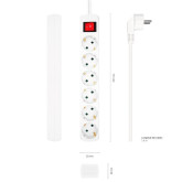 REGLETA ALIMENTACION AISENS 6 TOMAS INTERRUPTOR 1.4M 