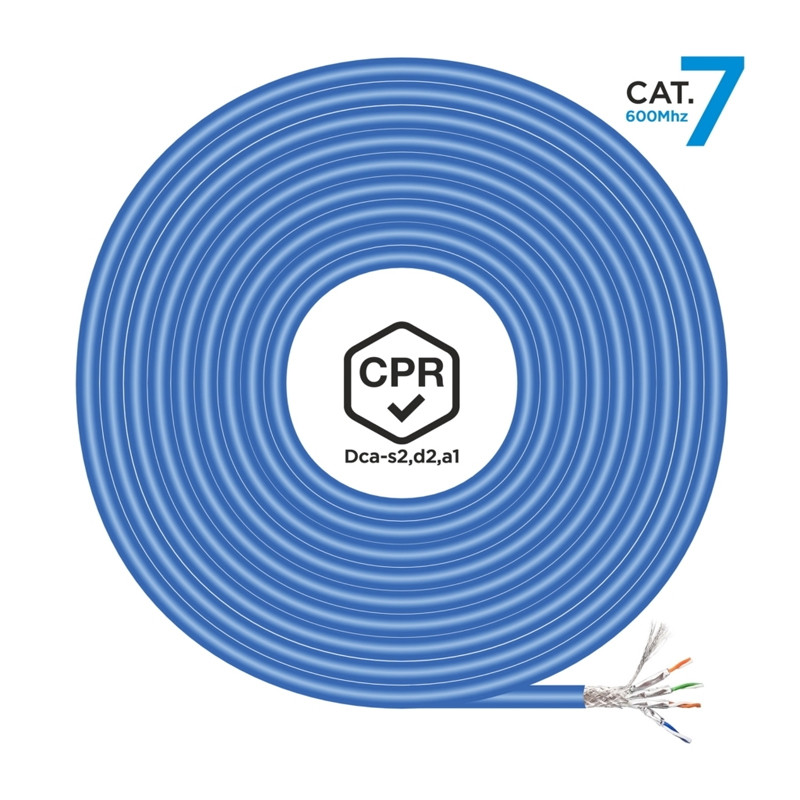 BOBINA AISENS CABLE RJ45 SFTP LSZH CPR DCA CAT.7 305MT AZUL 