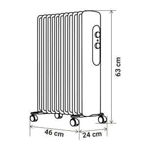 RADIADOR ACEITE MATIRA 7025W BLANCO 2500W 11 ELEMENTOS