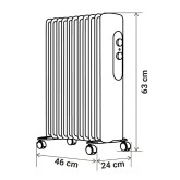 RADIADOR ACEITE MATIRA 7025W BLANCO 2500W 11 ELEMENTOS