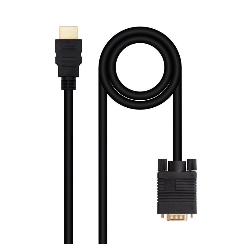 CABLE CONVERSOR NANOCABLE HDMI MACHO A VGA MACHO 1.8M NEGRO