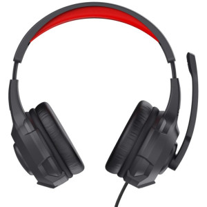 AURICULARES CON MICRO  TRUST GAMING JACK 3.5 ROJO NEGRO