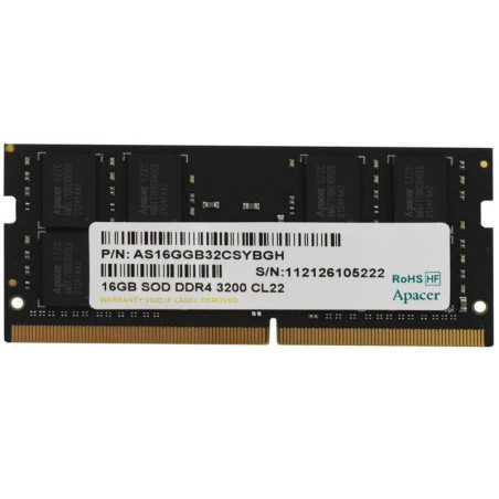 SO DIMM APACER 16GB DDR4 3200MHZ 1.2V CL22