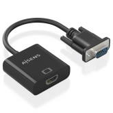 CABLE CONVERSOR AISENS VGA MACHO  HDMI HEMBRA 20CM NEGRO