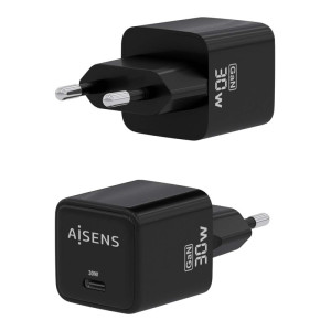 CARGADOR AISENS ASCH-30W1P036 1XUSB TIPO-C 30W NEGRO