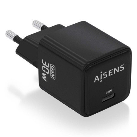 CARGADOR AISENS ASCH-30W1P036 1XUSB TIPO-C 30W NEGRO