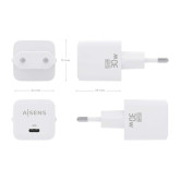 CARGADOR AISENS ASCH-30W1P035 1XUSB TIPO-C 30W BLANCO