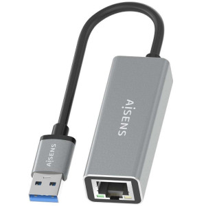ADAPT.AISENS USB 3.0 MACHO RJ45 HEMBRA 15CM GRIS