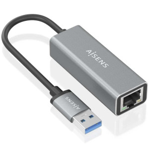 ADAPT.AISENS USB 3.0 MACHO RJ45 HEMBRA 15CM GRIS