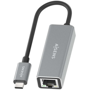 ADAPT.AISENS USB 3.0 TIPO-C MACHO RJ45 HEMBRA 15CM GRIS