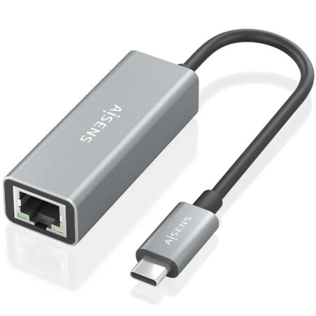 ADAPT.AISENS USB 3.0 TIPO-C MACHO RJ45 HEMBRA 15CM GRIS