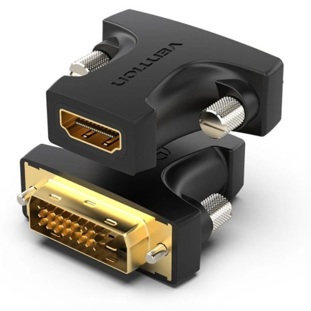 ADAPTADOR VENTION HDMI HEMBRA A DVI (24+1) MACHO NEGRO AILB0