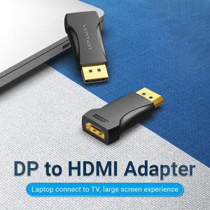 ADAPTADOR VENTION DISPLAYPORT MACHO A HDMI HEMBRA HBOB0