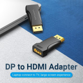 ADAPTADOR VENTION DISPLAYPORT MACHO A HDMI HEMBRA HBOB0