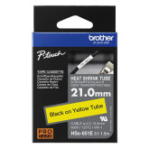 CINTA BROTHER ORIG.HSE651E NEGRO/FONDO AMARILLO 21MM X 1.5M 