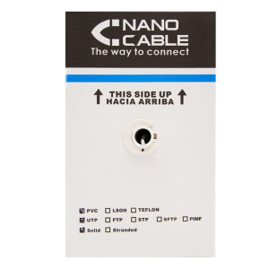 BOBINA CABLE RJ45 UTP 305 M CAT.5E  FLEXIBLE GRIS