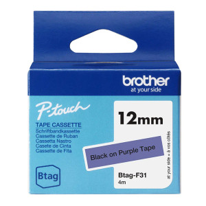 CINTA BROTHER DOMESTICA ORIG. BTAG F31 NEGRO/MORADO 12MM 4M