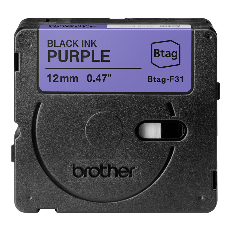 CINTA BROTHER DOMESTICA ORIG. BTAG F31 NEGRO/MORADO 12MM 4M