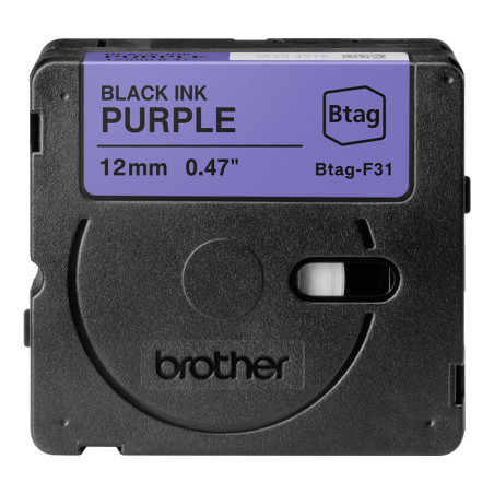 CINTA BROTHER DOMESTICA ORIG. BTAG F31 NEGRO/MORADO 12MM 4M