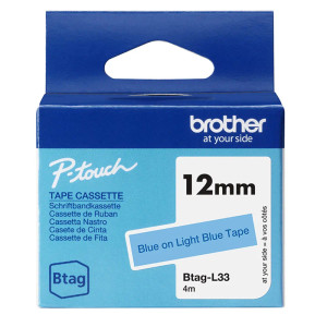 CINTA BROTHER DOMESTICA ORIG. BTAG L33 AZU/AZUL CLAR.12MM 4M