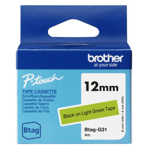 CINTA BROTHER DOMESTICA ORIG. BTAG G31 NEGRO/VERDE 12MM 4M