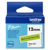 CINTA BROTHER DOMESTICA ORIG. BTAG G31 NEGRO/VERDE 12MM 4M