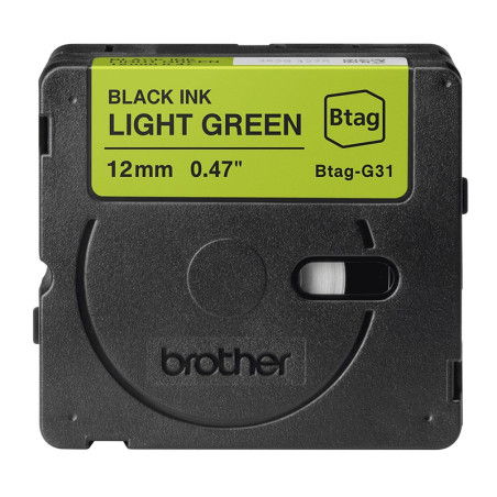 CINTA BROTHER DOMESTICA ORIG. BTAG G31 NEGRO/VERDE 12MM 4M
