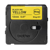 CINTA BROTHER DOMESTICA ORIG. BTAG 631 NEGRO/AMARILLO12MM 4M