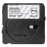 CINTA BROTHER DOMESTICA ORIG. BTAG 135 BLANCO/TRANSP.12MM 4M