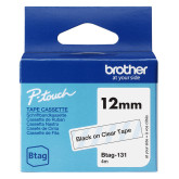 CINTA BROTHER DOMESTICA ORIG. BTAG 131 NEGRO/TRANSP.12MM 4M