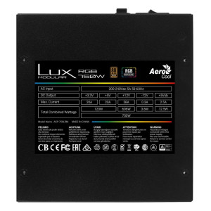 FUENTE ALIMENTACION AEROCOOL LUX RGB 750M 80+ BRONZE 750W