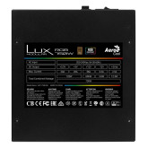 FUENTE ALIMENTACION AEROCOOL LUX RGB 750M 80+ BRONZE 750W