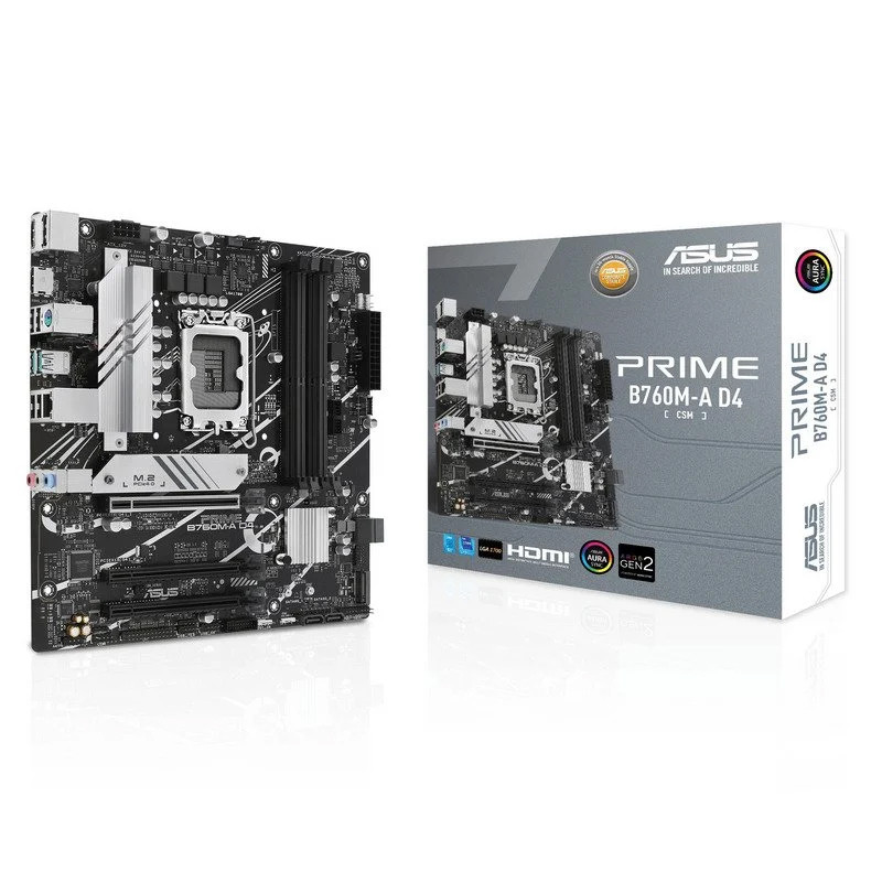 PLACA BASE ASUS PRIME B760M-A D4-CSM  1700 4*DDR4 MATX 