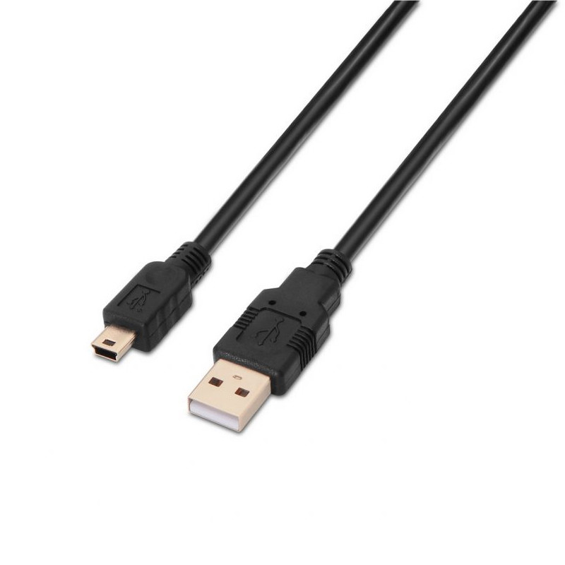 CABLE AISENS USB 2.0 MACHO A MINI B MACHO 1.8M NEGRO