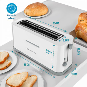 TOSTADOR DE RANURA EXTRA ANCHA GRUNKEL TS-40EASYTOAST