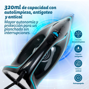 PLANCHA DE VAPOR GRUNKEL PL-3200ANODICED