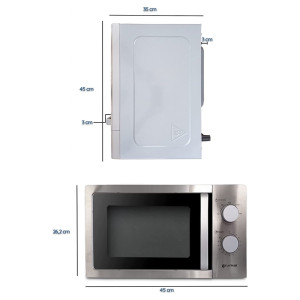 MICROONDAS CON GRILL DE 20L DE CAPACIDAD GRUNKEL MWG-20INOX