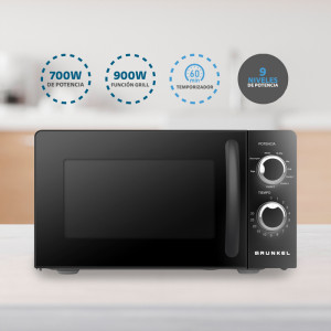 MICROONDAS DE 20L DE CAPACIDAD GRUNKEL MW-20NG