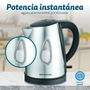 HERVIDOR DE AGUA EN ACERO INOXIDABLE GRUNKEL HV-10FX