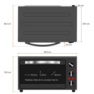 HORNO ELECTRICO DE 28L DE CAPACIDAD GRUNKEL HR-28NRM
