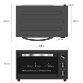 HORNO ELECTRICO DE 28L DE CAPACIDAD GRUNKEL HR-28NRM