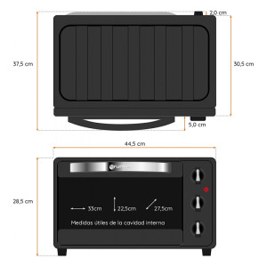 HORNO ELECTRICO DE 23L DE CAPACIDAD GRUNKEL HR-23HN
