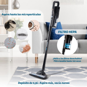 ASPIRADOR VERTICAL CON CEPILLO GIRATORIO GRUNKEL ASP-ROLLER