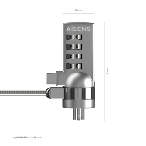 CABLE SEGURIDAD AISENS PORTATILES TIPO KENSINGTON 1.5M
