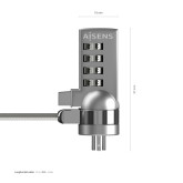 CABLE SEGURIDAD AISENS PORTATILES TIPO KENSINGTON 1.5M