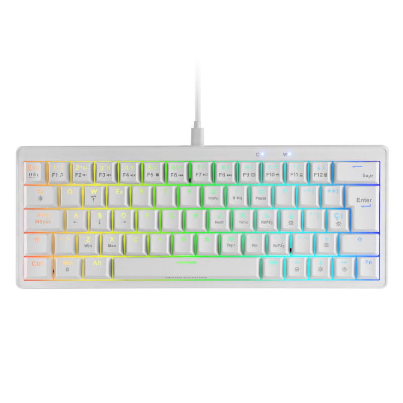 TECLADO MARS GAMING MECANICO MKMINIPRO SWITCH BLANCO